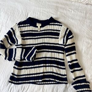 St. John's Bay Navy and White Striped Sweater
